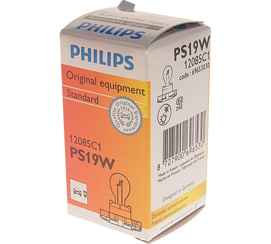 Автолампа PHILIPS PS19W PG20,1 HALOGEN 12V 1,15 12085C1