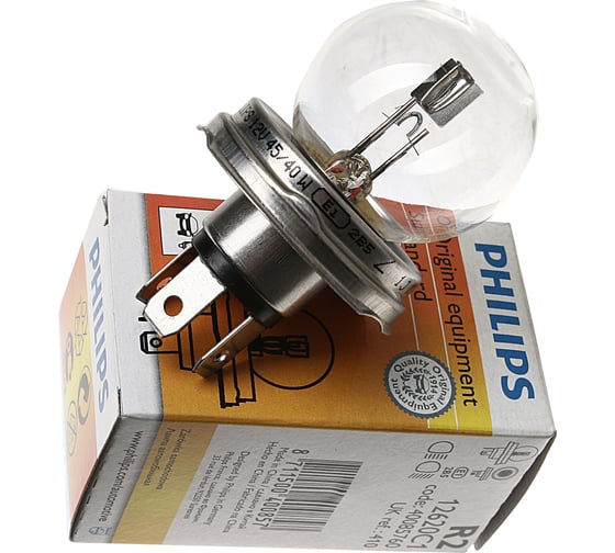 Автолампа PHILIPS R2, 45, 40 P45t-41, 12V 1,10,100 12620C1