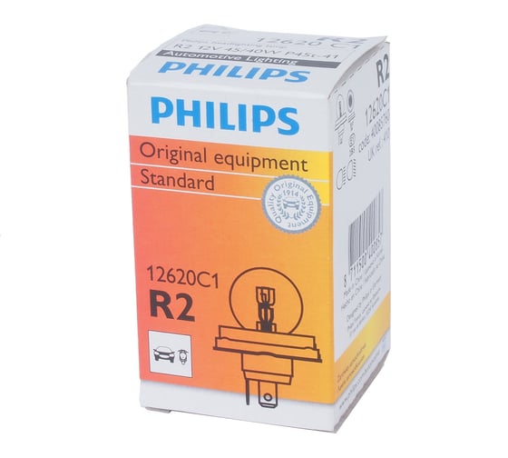 Автолампа PHILIPS R2, 45, 40 P45t-41, 12V 1,10,100 12620C1