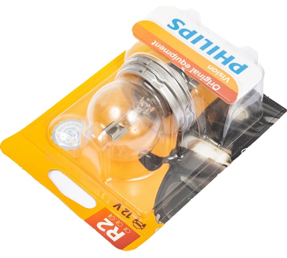 Автолампа PHILIPS R2, 45, 40 P45t-41+30% Vision 12V 1,10,100 12620B1