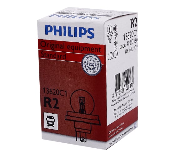 Автолампа PHILIPS R2, 55, 50 P45t-41 24V 10,100 13620C1