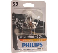 Автолампа PHILIPS S3 15 P26s+30 VISION MOTO 12V ,1,10 12008BW