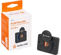 Розетка USB Airline накладная, c 2 портами, 5 В, QC3.0+QC3.0 AEBJ211 30277124