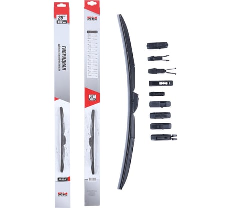 Щетка стеклоочистителя REDMARK 650 мм гибридная Hybrid Line 12 адаптеров RM92026