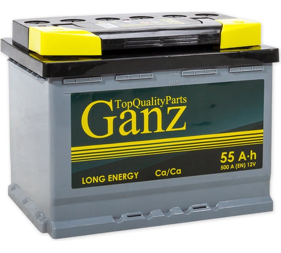 Аккумулятор Ganz Standart 55 А/ч прямой L+ 242x175x190 L2 EN 500 А GA551