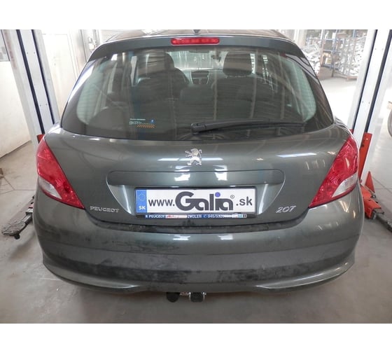 Полностью оцинкованный фаркоп GALIA для Peugeot 207 хетчбек 2006-2012 быстросъемный шар P032C