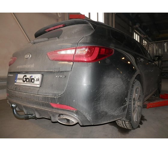 Полностью оцинкованный фаркоп GALIA для Kia Optima седан/универсал, кроме дизель, кроме гибрид 2015-2020 тип шара A K042A