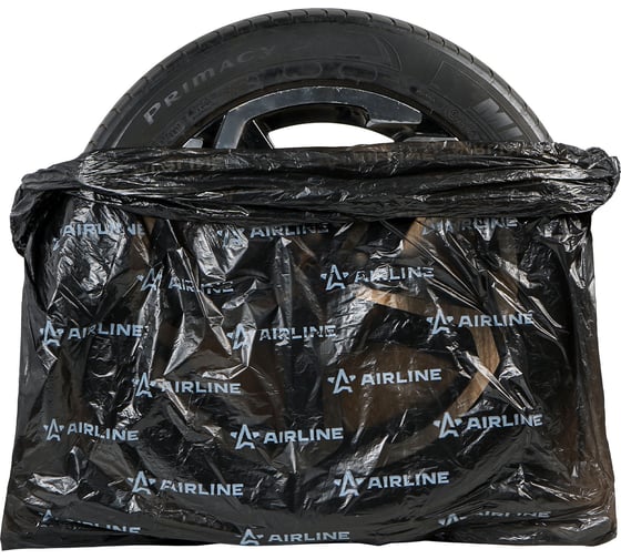 Мешки для колес Airline R12-21 PRO, 100 шт в коробке, 110x110 см, ПНД, 17 мкм, черные AO-PWC-15-06