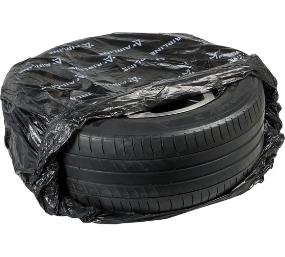 Мешки для колес Airline R12-21 PRO, 100 шт в коробке, 110x110 см, ПНД, 17 мкм, черные AO-PWC-15-06