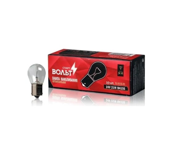 Лампа накаливания StartVOLT 24V, 21W, BA15S VL-BA15S-03 1