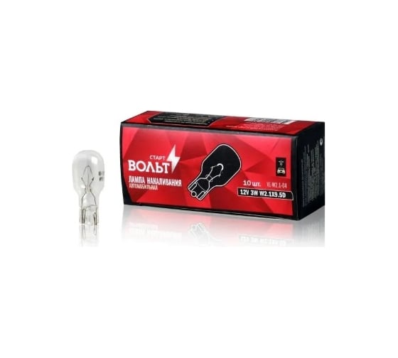 Лампа накаливания StartVOLT 12V, 3W, W2.1X9.5D VL-W2.1-04 1