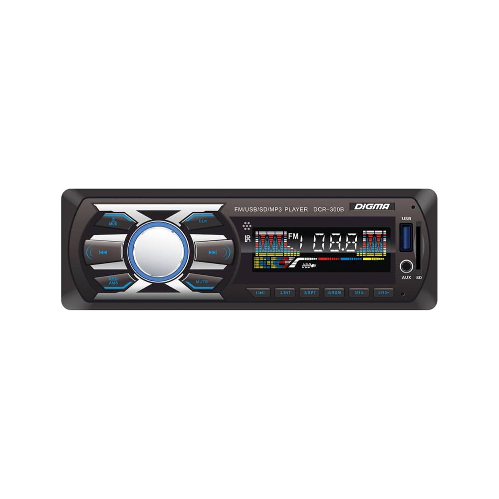 Автомагнитола DIGMA DCR-300B 1DIN, 4x45Вт 479895 - выгодная цена ...
