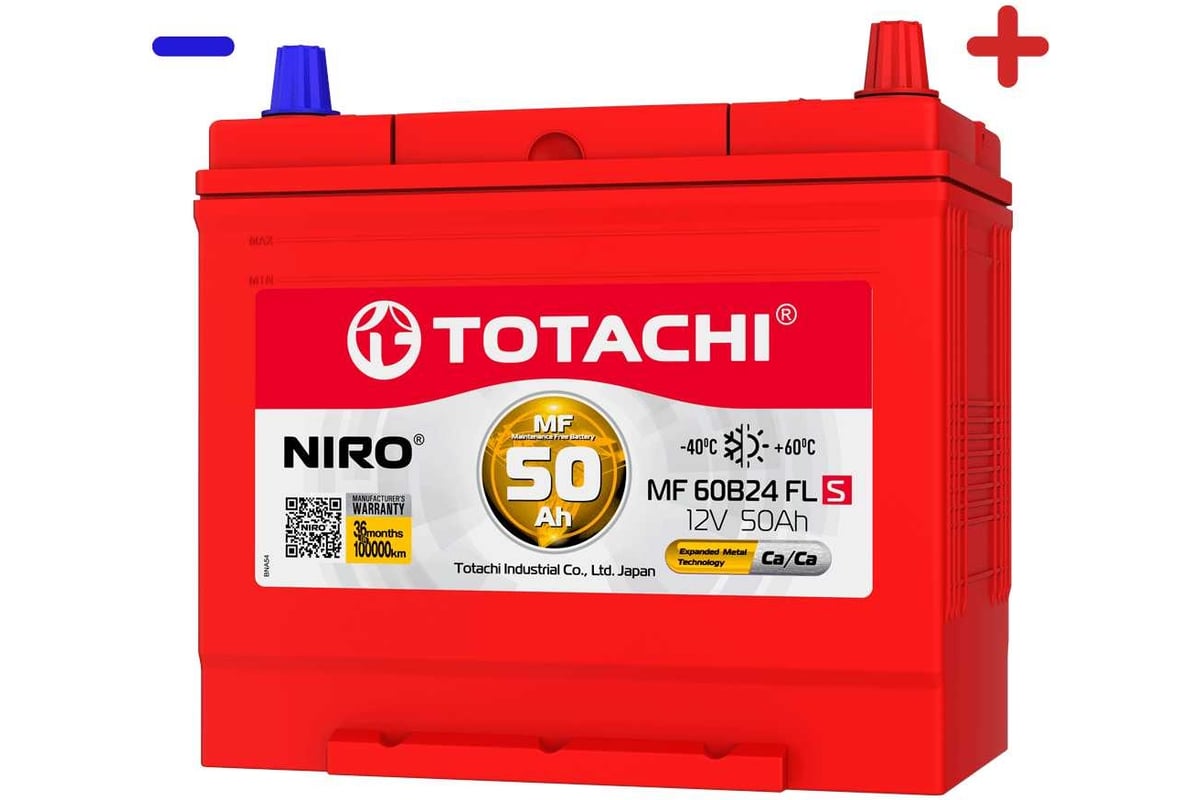 Аккумуляторная батарея TOTACHI NIRO MF 50 LS 60B24 FL 90050 - выгодная  цена, отзывы, характеристики, фото - купить в Москве и РФ