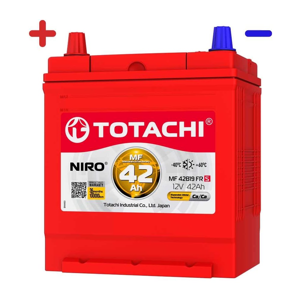 Аккумуляторная батарея TOTACHI АКБ NIRO MF 42 RS 42B19 FR 90142 ...