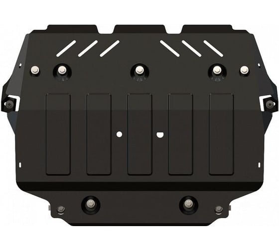 Защита картера SHERIFF для GAZ 3111 2000-2004 2.3/ 2.5/ 2.1D, гнутая, сталь 2.0 мм, с крепежом 0268 1