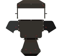 Защита картера SHERIFF для AUDI A 8 1997-2002 2.5d/ 3.3d, гнутая, сталь 2.0 мм, с крепежом 0483