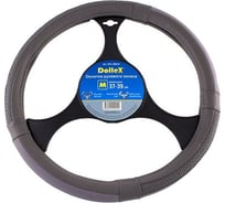 Оплетка руля DolleX D=38 см серая, переплет OPL-38624