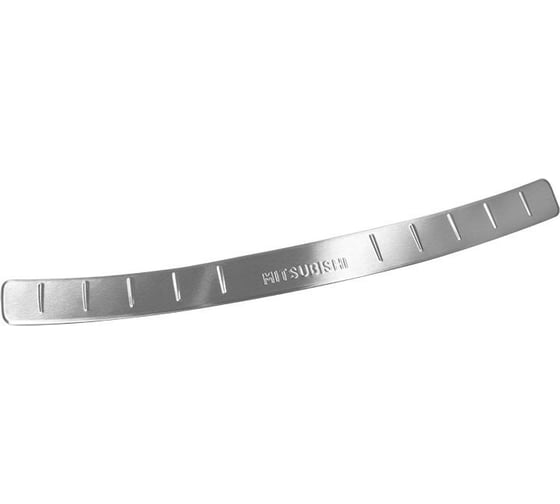 Накладка бампера декор DolleX MITSUBISHI Outlander 2013-2014, штамп OUTLANDER нержавеющая сталь NBI-016