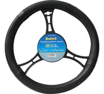 Оплетка руля DolleX D=38 см черная, переплет OPL-38621