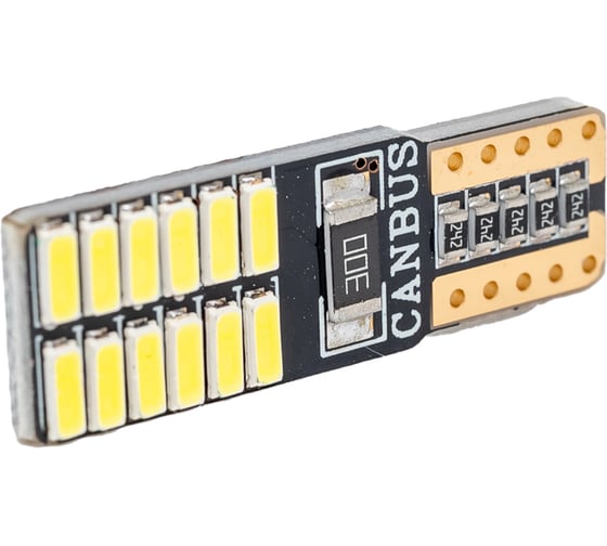 Светодиодная лампа VOLTON T10, T104 W2.1x9.5D CANBUS 12V, 24 SMD 4014, блис. 2 шт. VLTC2004