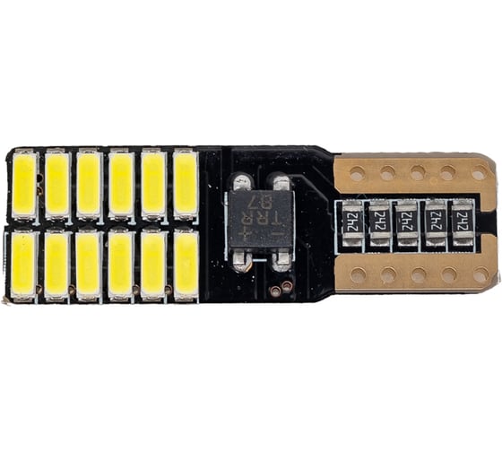 Светодиодная лампа VOLTON T10, T104 W2.1x9.5D CANBUS 12V, 24 SMD 4014, блис. 2 шт. VLTC2004