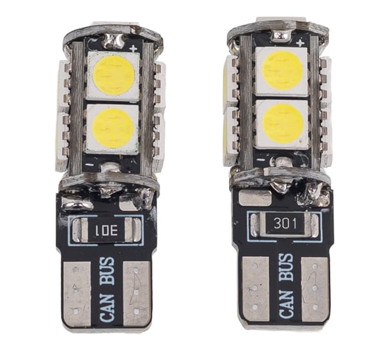 Светодиодная лампа VOLTON T10, C011 W2.1x9.5D CANBUS 12V, 9 SMD 5050, блис. 2 шт. VLTC2007