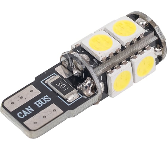 Светодиодная лампа VOLTON T10, C011 W2.1x9.5D CANBUS 12V, 9 SMD 5050, блис. 2 шт. VLTC2007