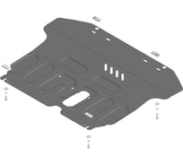 Стальная защита MOTODOR 2 мм Д, КПП Changan Alsvin с 2023г. 77205