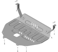 Стальная защита MOTODOR 2 мм Д, КПП Changan CS 55 Plus 77204