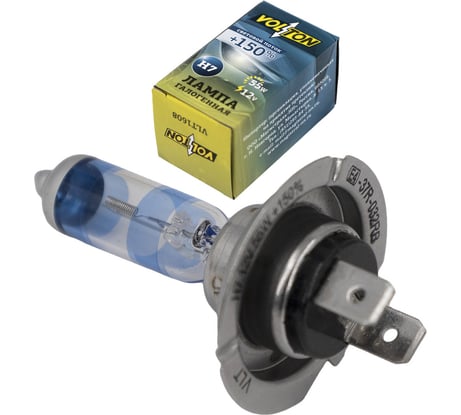 Галогенная лампа VOLTON H7 12В/55 Вт +150 VLT1608