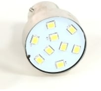 Светодиодная лампа VOLTON T15 (BA15S) 12V, 21W, 9 LED поворотника задних фонарей белый VLTC011W