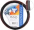 Оплетка рулевого колеса Nova Bright M, экокожа, черная с бордовыми вставками, белая строчка 48314 1
