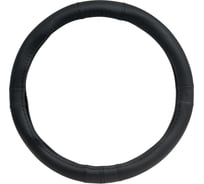 Оплетка рулевого колеса Nova Bright M, экокожа, черная с перфорированными черными вставками, черная строчка 48326