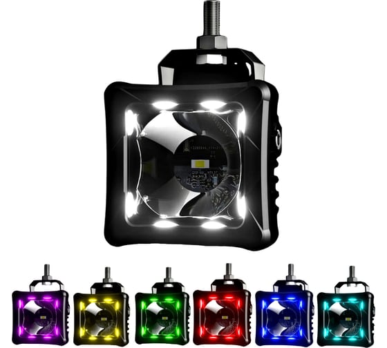 Светодиодная фара Aurora alo-d3-2-p23 rgb app 30w 9v-36v управление через приложение 0023