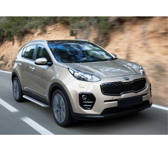 Пороги с листом Rival d57 Hyundai Tucson III 2015-2018/Kia Sportage IV 2016-2018, R.2308.005