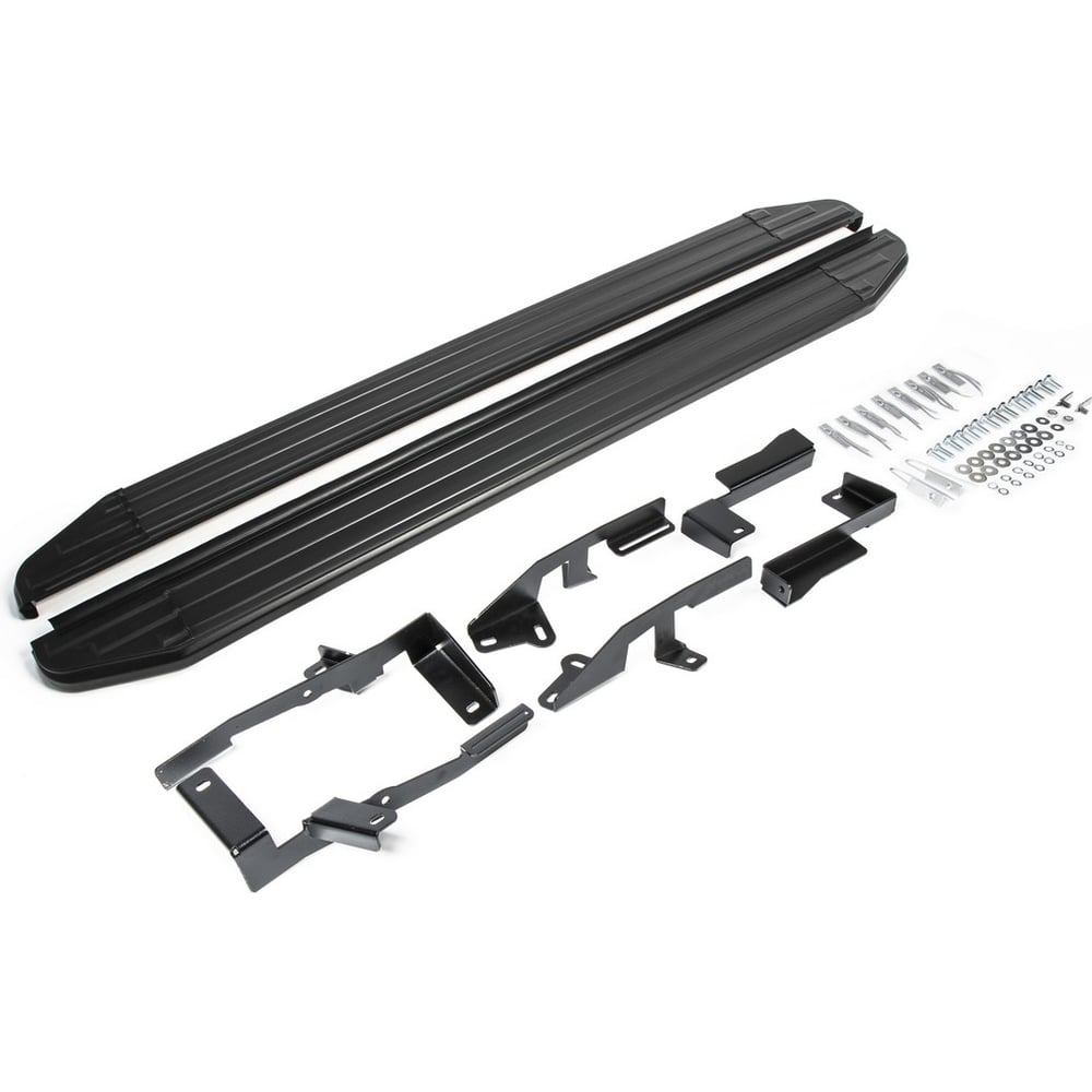 Алюминиевые пороги Rival Premium-Black Ford Kuga II 2013-2016 2016-н.в ...