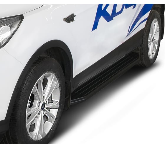 Алюминиевые пороги Rival Premium-Black Ford Kuga II 2013-2016 2016-н.в., 2 шт., A180ALB.1804.2