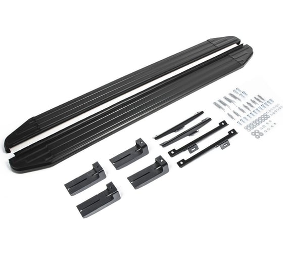 Пороги Rival "Premium-Black" для Volkswagen Tiguan II 2016-, 173 см, 2 шт., алюминий, A173ALB.5802.4 1