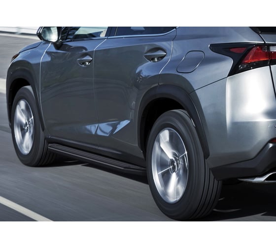Алюминиевые пороги Rival Premium-Black для Lexus NX 2014-2017, 2 шт., A173ALB.3202.1