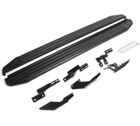 Пороги "Premium-Black" Rival для Lifan Myway 2016-н.в., 180 см, 2 шт., алюминий, A180ALB.3304.1