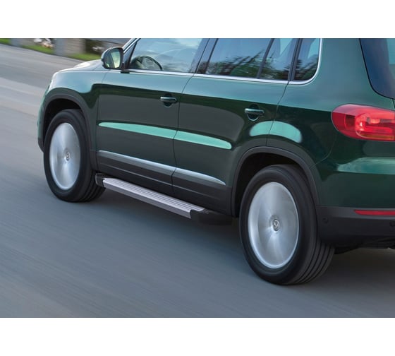 Алюминиевые пороги Rival Silver VW Tiguan I 2007-2011 2011-2017, 173 см, 2 шт., F173AL.5802.2