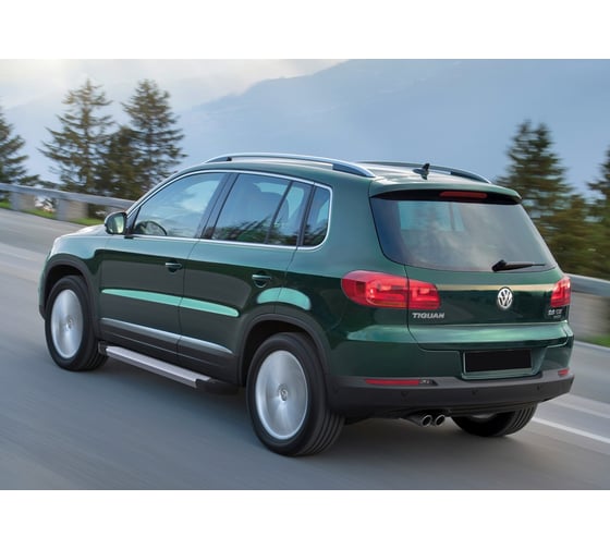 Алюминиевые пороги Rival Silver VW Tiguan I 2007-2011 2011-2017, 173 см, 2 шт., F173AL.5802.2