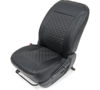 Универсальные Авточехлы Rival Ромб на передние сидения, эко-кожа, черные, SC.U2.2