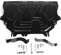 Защита картера и КПП АвтоБРОНЯ для Ford Kuga II 2013-2016 2016-н.в, с крепежом, 111.01873.1