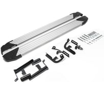 Алюминиевые пороги Rival Silver для Lifan X60 2016-, 160 см, 2 шт F160AL.3302.3