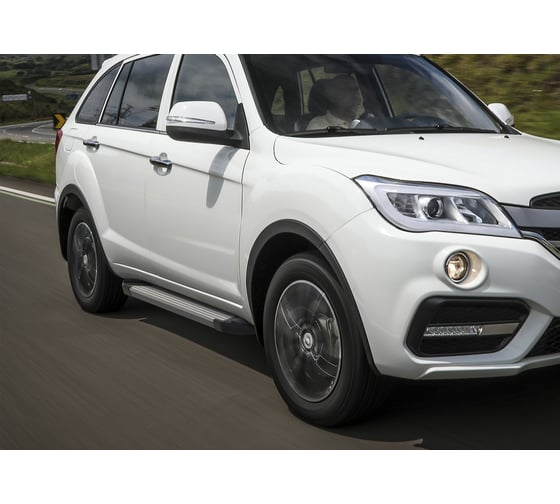 Алюминиевые пороги Rival Silver для Lifan X60 2016-, 160 см, 2 шт F160AL.3302.3