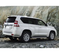 Защита заднего бампера d76+d42 уголки Rival для Toyota Land Cruiser Prado 150 2009-2017,R.5704.022