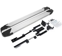 Пороги "Silver" Rival для Nissan Qashqai II 2014-2019 2019-н.в./X-Trail T32 2015-2018/Renault Koleos II 2016-2020, 173 см, 2 шт., алюминий, F173AL.4704.1