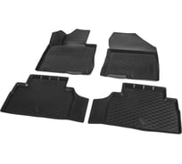 Коврики в салон автомобиля Rival для Hyundai Santa Fe IV (5 мест) 2018-2021, полиуретан, без крепежа, 4 шт., 12306004