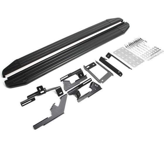Пороги "Premium-Black" Rival для Chery Tiggo 5 2014-2020, 173 см, 2 шт., алюминий, A173ALB.0902.1